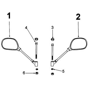 Specchietti retrovisori Peugeot Kisbee Euro 4