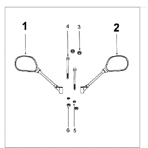 Specchietti bianchi Peugeot Kisbee RS
