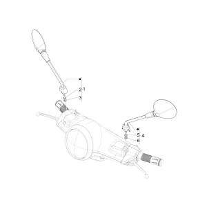 Specchietti retrovisori Vespa Elettrica 25km/h SCH Euro 5 2021