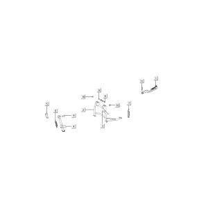 Cavalletto centrale - Cavalletto laterale - Pedale Kymco Super8 50 4 tempi 2007-2009 arancione