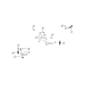 Cavalletto centrale - Cavalletto laterale - Pedale kick start Kymco Agility Fat 12' a 4 tempi