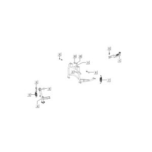 Cavalletto centrale - Cavalletto laterale - Pedale Kickstart Kymco Like TT 4 tempi nero lucido 2015