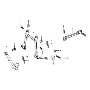 Cavalletto centrale - Cavalletto laterale - Pedale Kickstart Viraggio Sensa 4 tempi