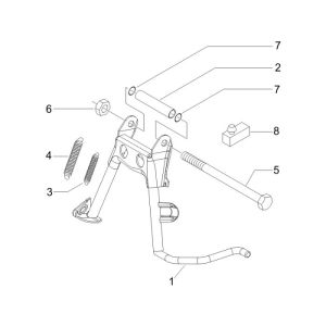 Telaio - cavalletto centrale Piaggio Liberty 4 tempi