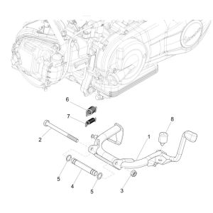Cavalletto Centrale - Cavalletto Laterale Vespa Sprint 125 3V IE ABS
