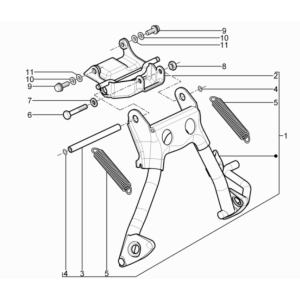 Cavalletto centrale Piaggio Typhoon 50 2 tempi Euro 3 2011