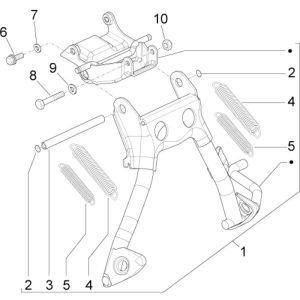 Telaio - cavalletto centrale Piaggio Liberty 50 2 tempi AC