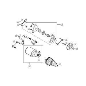 Motorino di avviamento - Pompa olio - Bendix Kymco People S 50 4-stroke Elegance nero