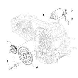 Motorino Di Avviamento - Ingranaggio Di Avviamento Piaggio Beverly 125 RST 4V Euro 3 2010-2015