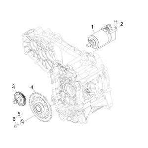 Motorino di avviamento - Ingranaggio di avviamento Piaggio MP3 300 LT Sport 2009-2014