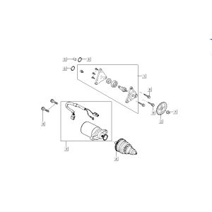 Motorino di avviamento - pompa olio Kymco Super8 50 4 tempi 2009 → Blu