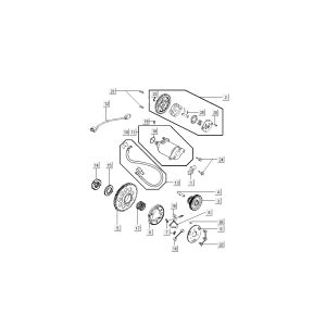 Motorino di avviamento - Pompa olio Kymco New Sento 50i 4 tempi oro