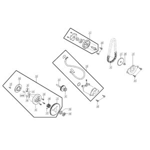 Motorino di avviamento - Pompa olio Kymco Like 200i White