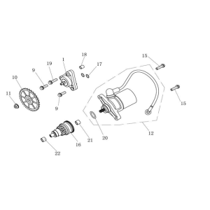 Motorino di avviamento - Bendix China Ape 50 marrone