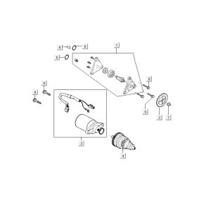 Motorino di avviamento - Bendix - Pompa olio Kymco Agility 12' 4 tempi nera