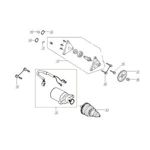 Motorino di avviamento - Bendix - Pompa olio Kymco Agility 16'+ 4 tempi blu metallizzato opaco