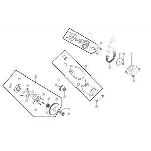 Motorino di avviamento - Frizione di avviamento - Pompa olio Kymco Agility City 16 200i