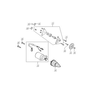 Motorino di avviamento - Bendix - Pompa olio Kymco Agility FR 12" 4 tempi Euro 4 bianco
