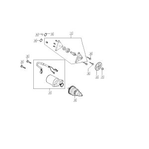 Motorino di avviamento - Bendix - Pompa olio Kymco Carry 4 tempi nera