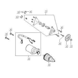 Motorino di avviamento - Bendix Kymco VP50 4 tempi Actecho argento