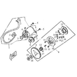 Motorino di avviamento Lintex Retro 125