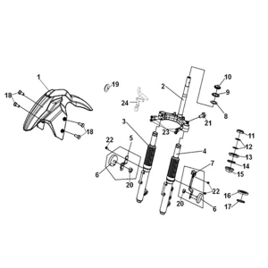 Steering stem - front cushion Sym ADX 125i ABS+ TCS E5 2023 PETROL GREEN (GN-546U)