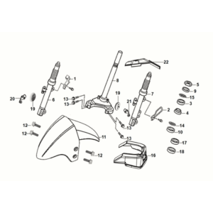 Sterzo vocale - cuscino anteriore Sym Orbit III 50 E5 Rich Grey (GY-430C)