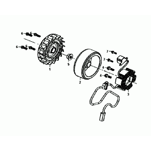 Accensione - Statore - Volano Sym Orbit II Euro 4 Mat Grey