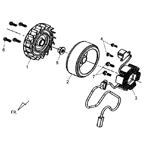 Accensione - statore - volano Sym Tonik (WH8018P) bianco