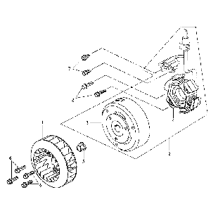 Accensione - statore - volano Sym DD50 blu