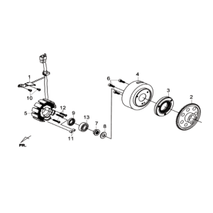 Ancora/volano a stella Sym Joymax 300I ABS E3 2014-2016