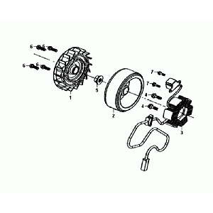 Accensione - Statore - Volano Sym Orbit III Black