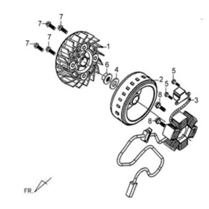 Ancora/volano a stella Sym X'PRO 125