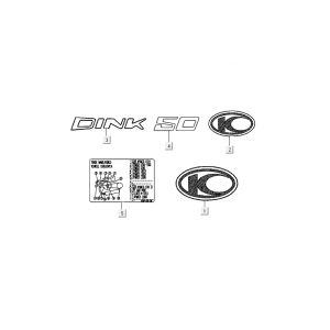 Emblemi - Adesivi - Logo Kymco New Dink 4 tempi nero metallizzato