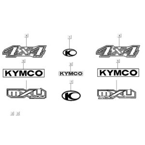 Emblemi - Adesivi - Logo Kymco MXU 500