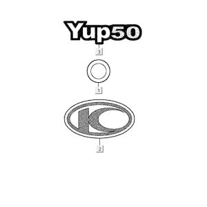 Emblemi - Adesivi - Logo Kymco Yup 50 2-stroke AC nero lucido
