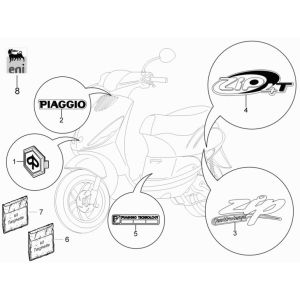 Stemmi - Adesivi Piaggio Zip 2000 4-stroke AC