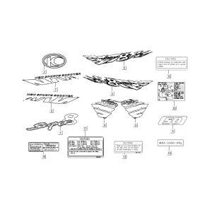 Stemmi - Adesivi - Logo Kymco Super8 50 4 tempi 2007-2009 arancione