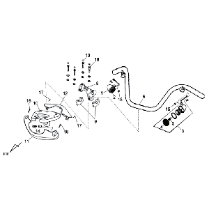 Piastre di bloccaggio del manubrio Sym Allo (WH871) champagne