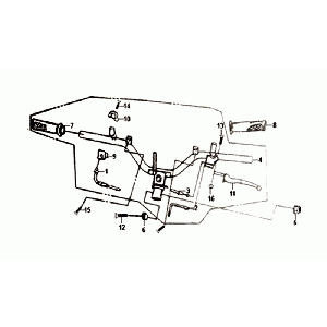 ANGOLO DI STERZO/LEVE FRENO/CAVI Sym Orbit II Euro 4 Mat Grey