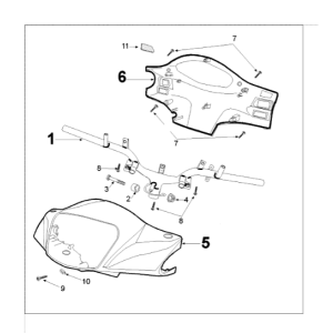 Stuurbocht Peugeot Tweet 125 E3 2010-2013 JET BLACK (M7)