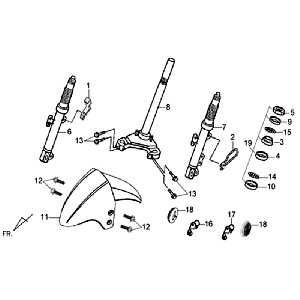Leve freno manubrio Kpl L R Sym Orbit II (GY7450U) grigio opaco