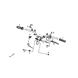 Leve Freno Manubrio Kpl Lr Sym Fiddle III Nero Opaco