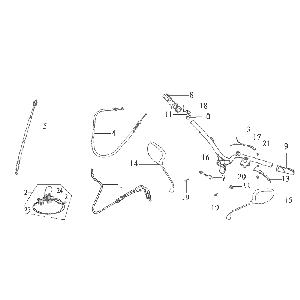 Volante - Specchietti - Manopole - Cavi Sym DD50 blu