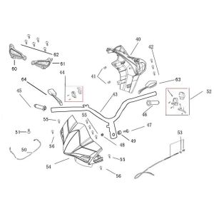 Volante - Componenti sterzo AGM R8 bianchi