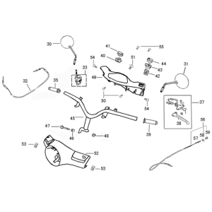 Volante - Componenti dello sterzo AGM VX 125 argento