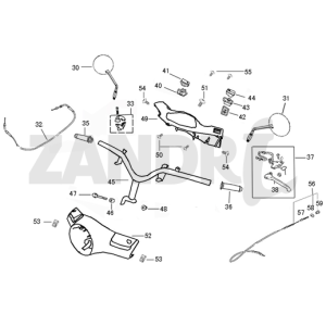 Volante - Componenti del volante Eagle-Wing Napoli blu scuro opaco