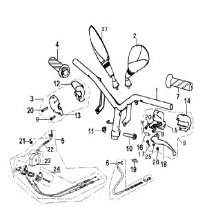 Volante - Componenti sterzo Generic Cracker 50 2 tempi nero 2010 25