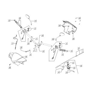 Volante - Componenti dello sterzo - Kymco Agility 10' 4 tempi bianco argento
