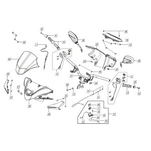Volante - Componenti dello sterzo - Kymco Agility 16'+ 4-stroke gloss black